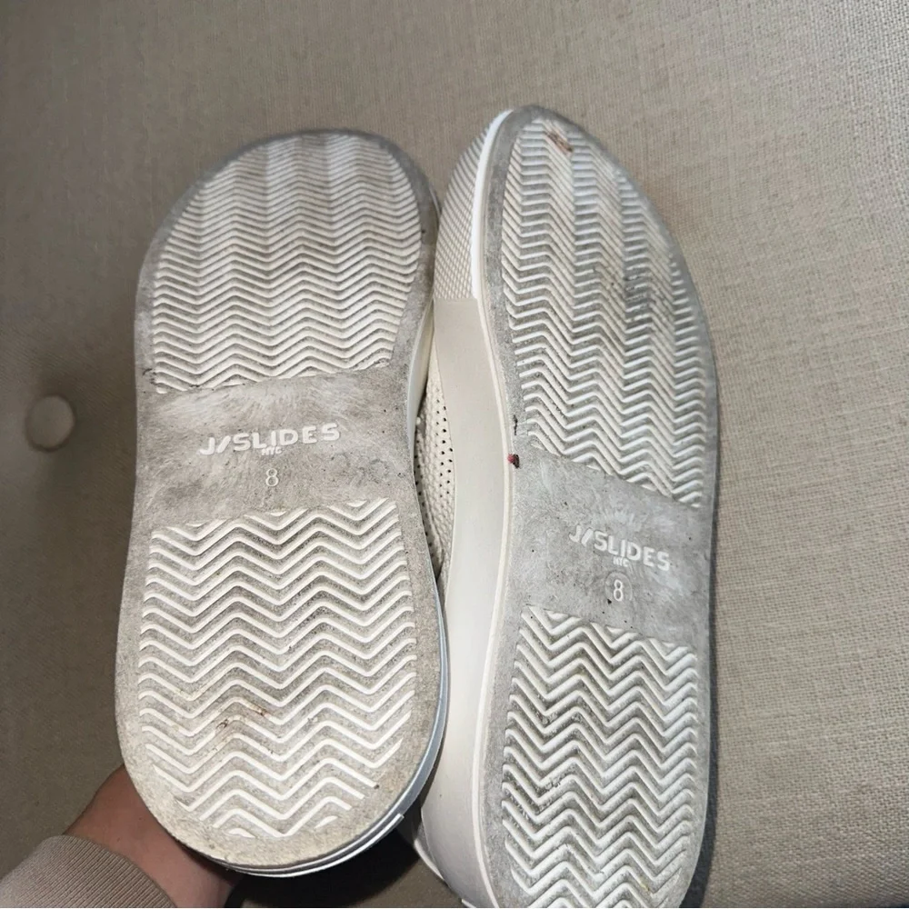J Slides Damien White Mesh Knit Sneakers 8 Comfort Fashion